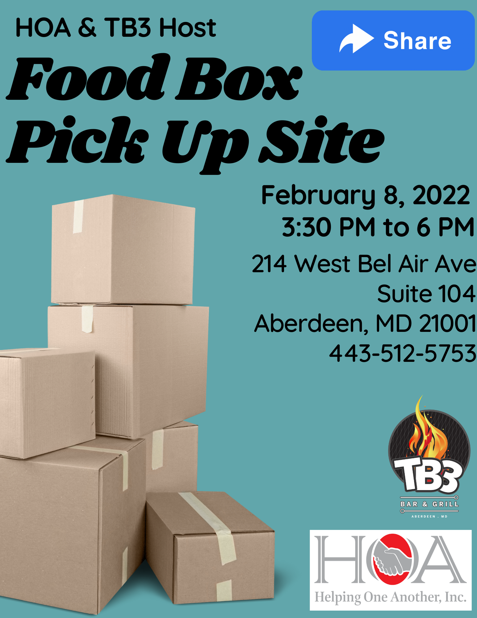 HOA News Food Box Pick Up Site